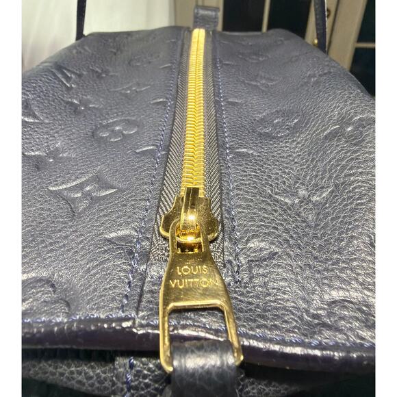 Louis Vuitton Monogram Empreinte Satchel Navy Leather Gold Hardware – Large - Picture 10 of 13